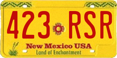 NM license plate 423RSR