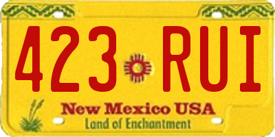 NM license plate 423RUI