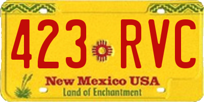 NM license plate 423RVC