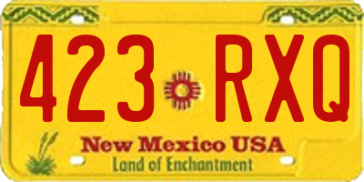 NM license plate 423RXQ