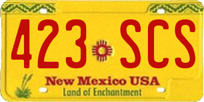 NM license plate 423SCS