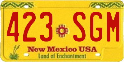 NM license plate 423SGM