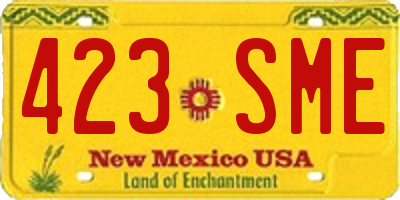 NM license plate 423SME