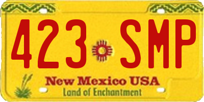 NM license plate 423SMP