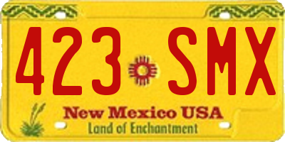 NM license plate 423SMX