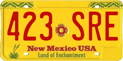 NM license plate 423SRE