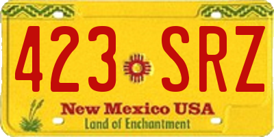 NM license plate 423SRZ