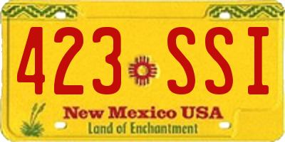 NM license plate 423SSI