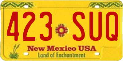 NM license plate 423SUQ