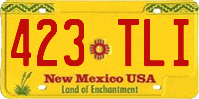 NM license plate 423TLI