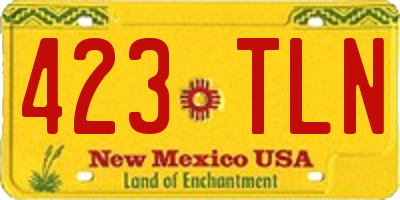 NM license plate 423TLN