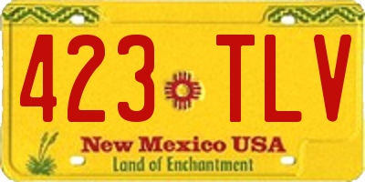 NM license plate 423TLV