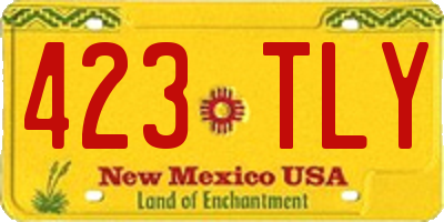 NM license plate 423TLY