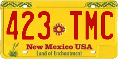 NM license plate 423TMC