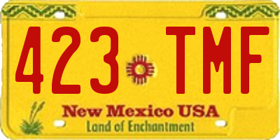 NM license plate 423TMF