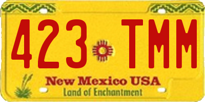 NM license plate 423TMM