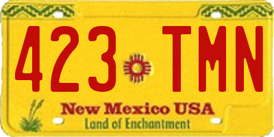 NM license plate 423TMN