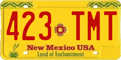 NM license plate 423TMT