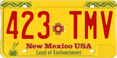 NM license plate 423TMV