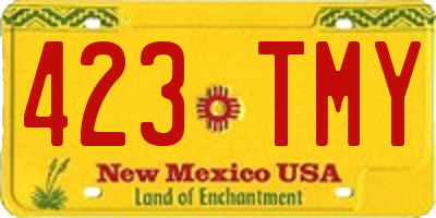 NM license plate 423TMY