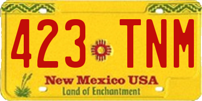 NM license plate 423TNM