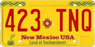 NM license plate 423TNQ