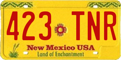 NM license plate 423TNR
