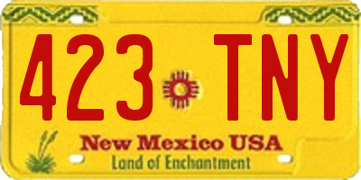 NM license plate 423TNY