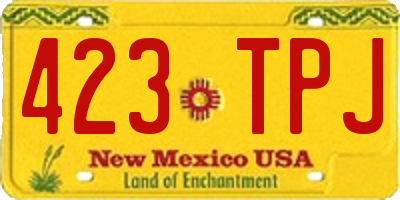 NM license plate 423TPJ