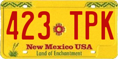 NM license plate 423TPK