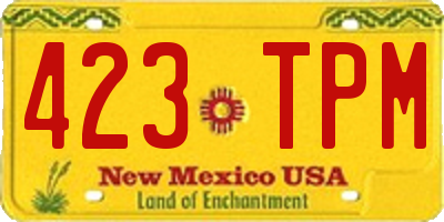 NM license plate 423TPM