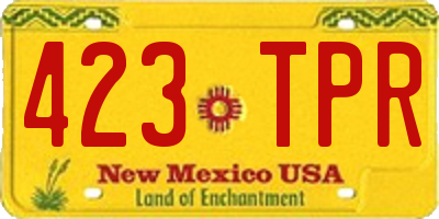 NM license plate 423TPR