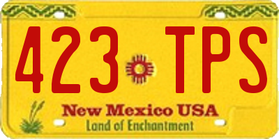 NM license plate 423TPS