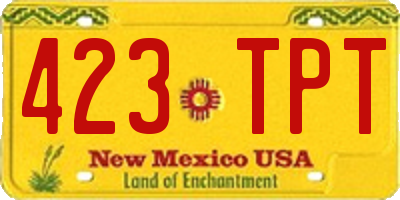 NM license plate 423TPT
