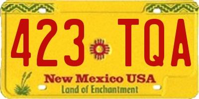 NM license plate 423TQA