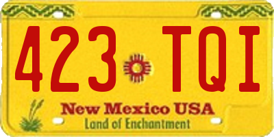 NM license plate 423TQI