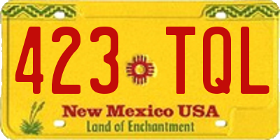 NM license plate 423TQL