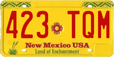 NM license plate 423TQM