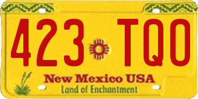 NM license plate 423TQO
