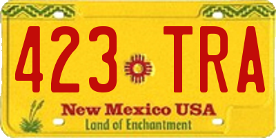 NM license plate 423TRA