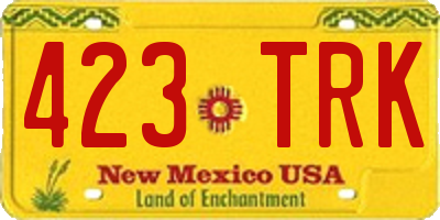 NM license plate 423TRK