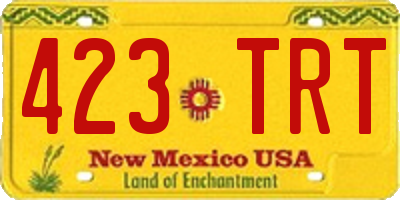 NM license plate 423TRT
