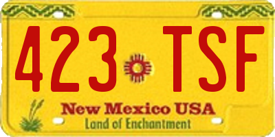 NM license plate 423TSF