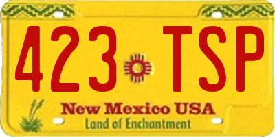 NM license plate 423TSP