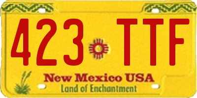 NM license plate 423TTF