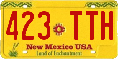 NM license plate 423TTH
