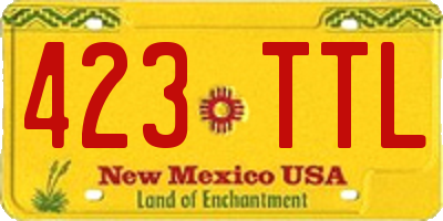 NM license plate 423TTL
