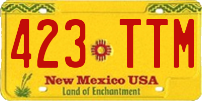 NM license plate 423TTM