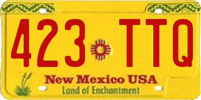 NM license plate 423TTQ