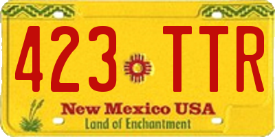 NM license plate 423TTR